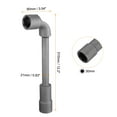 thumbnail image 2 of Unique Bargains L Shaped Angled Socket Spanner 30mm CR-V Double Ended Metric Hex 6 Point Tubular Socket Wrench, 2 of 6