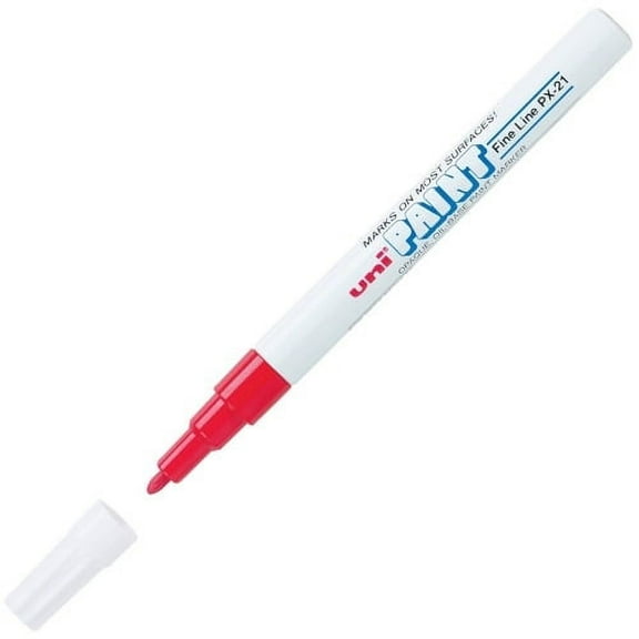 uni-ball Uni-Paint PX-21 Oil-Based Fine Point Marker Fine Marker Point - Red Oil Based Ink - 12 / Dozen
