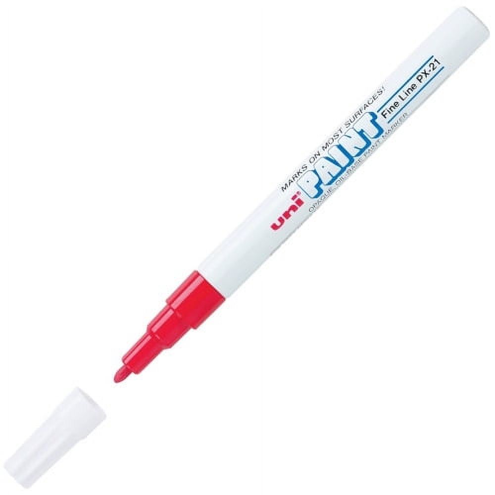 uni-ball Uni-Paint PX-21 Oil-Based Fine Point Marker Fine Marker Point - Red Oil Based Ink - 12 / Dozen