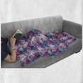 thumbnail image 6 of Floral Soft Flannel Fleece Blanket, Overlapping Doodle Petals Design with Radiating Lines Abstract Spring Nature Artwork, Cozy Plush for Indoor and Outdoor Use, 50" x 60", Multicolor, by Ambesonne, 6 of 6
