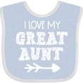 thumbnail image 3 of Inktastic I Love My Great Aunt with Arrow Boys or Girls Baby Bib, 3 of 4