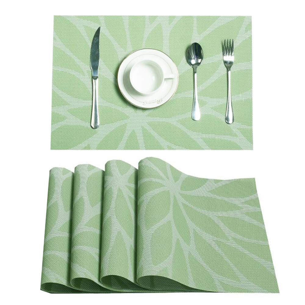 Coolmade Placemats for Dining Table Washable Placemat Set of 4 Heat