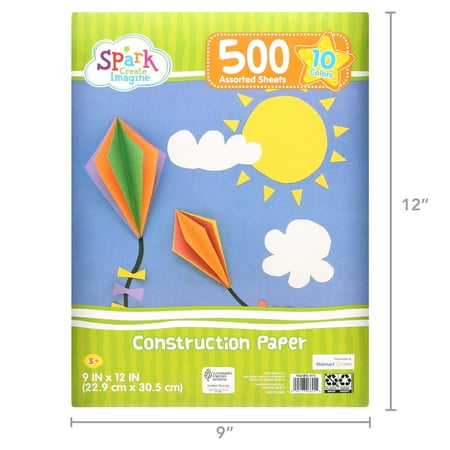 Spark. Create. Imagine. Heavyweight Construction Paper, Multi Color, 500 Count