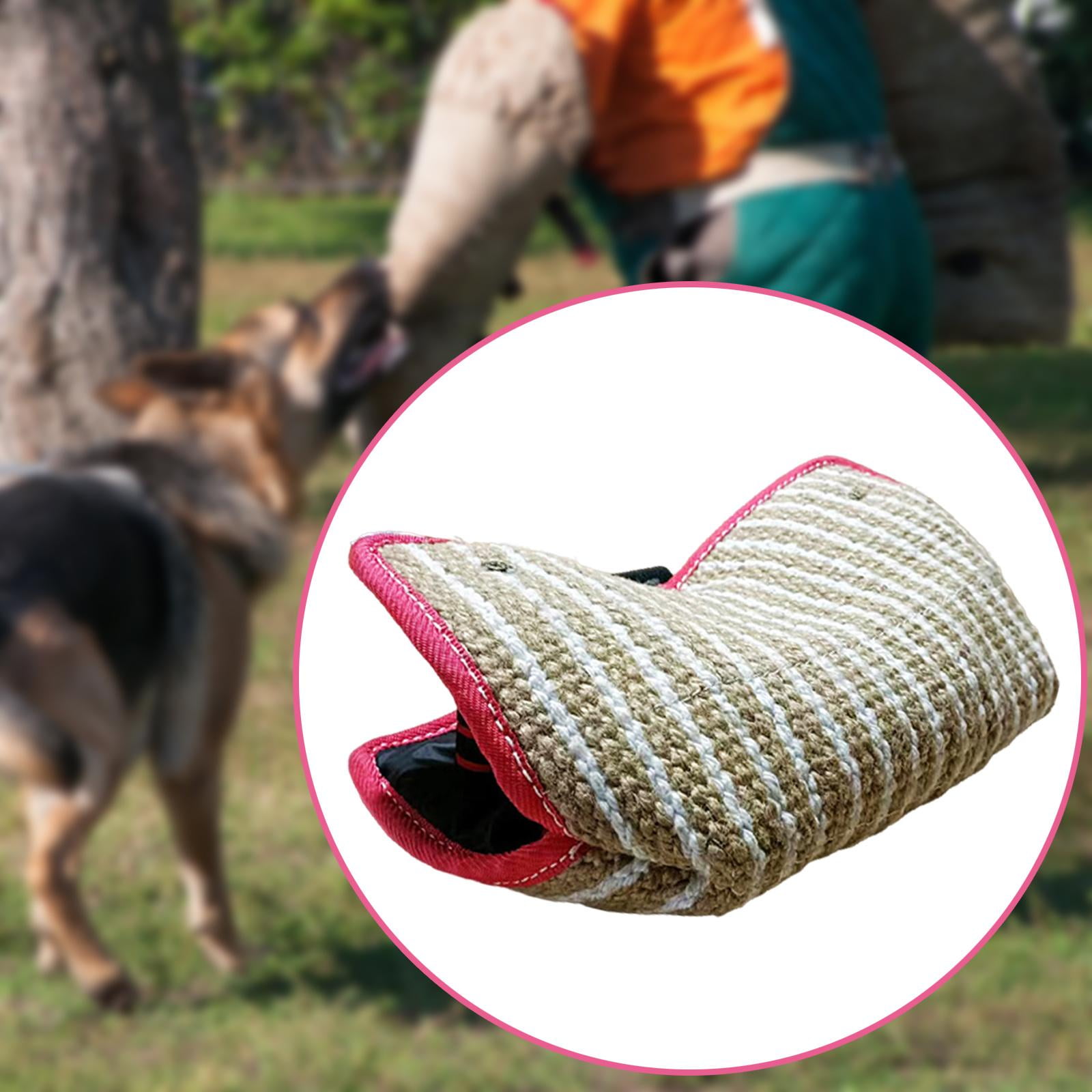 Dog Bite Pillow Sturdy with Handles Interactive Toy Dog Training Biting Sleeves Tear Resistant Portable for Small Medium Dog Puppy Training