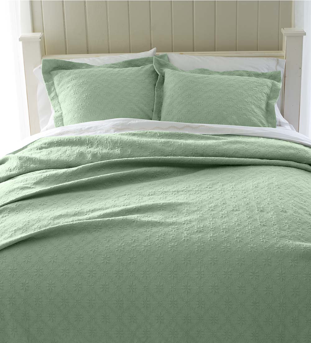 Marie Matelasse Stonewashed Queen Coverlet