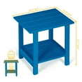 thumbnail image 6 of Nalone 2-Layer Outdoor Side Table, HDPE Weather-Resistant Adirondack Outdoor Coffee Table for Living Room Bedroom, Outdoor Side Table, Patio End Table Outside, Navy Blue, 6 of 7