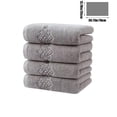 thumbnail image 3 of Serviette pour le Visage en Coton, Lot de 4, Serviettes en Coton Gris Pâle 35x78 cm, Serviettes pour le Visage Absorbantes pour Adultes, Ensemble de Serviettes de Bain pour la Maison Rkxzt, 3 of 9