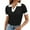 Black and white, variant on Womens Short Sleeve Shirt Tops Fashion Summer T Shirts