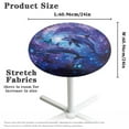 thumbnail image 6 of SEANATIVE Round Cocktail Tables Cover Stretchy Small Round Table Cloth 24 Inch Table Cap Elastic Fit Highboy Tablecloth for Cocktail Table, Dolphin Violet Blue Galaxy Butterfly, 6 of 7