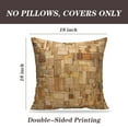 thumbnail image 2 of LALILO Throw Pillow Covers Wood Wood Material Wooden Bamboo Timber Cushion Cover 18" x 18", 2 Pack, 2 of 6