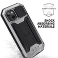 thumbnail image 4 of Dteck Case for iPhone 13 mini ,Shockproof Armor Rubber Rugged Heavy Duty Kickstand Tempered Glass Screen Protection Full Body Cover Camera Slide Protector Case,Silver, 4 of 8