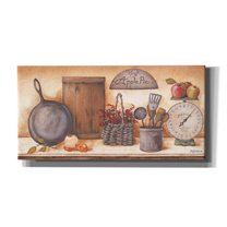 Epic Graffiti 'Farm Kitchen I revised' by Pam Britton, Canvas Wall Art, 24"x12"