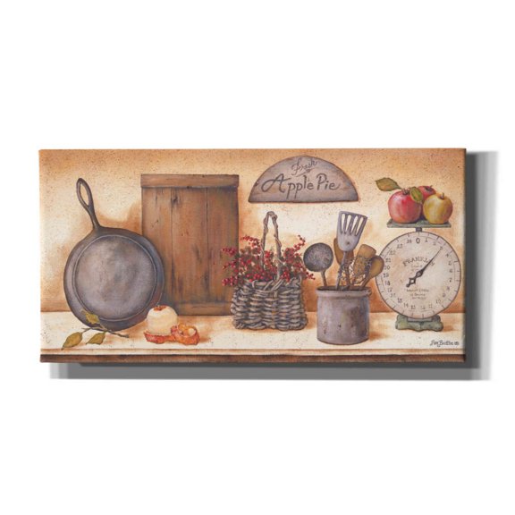 Epic Graffiti 'Farm Kitchen I revised' by Pam Britton, Canvas Wall Art, 24"x12"