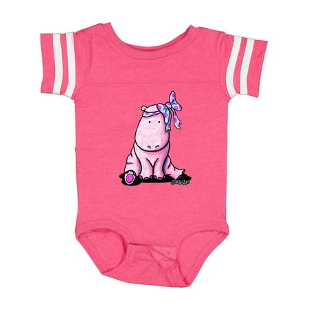 

Inktastic Pink Hippo Gift Baby Boy or Baby Girl Bodysuit