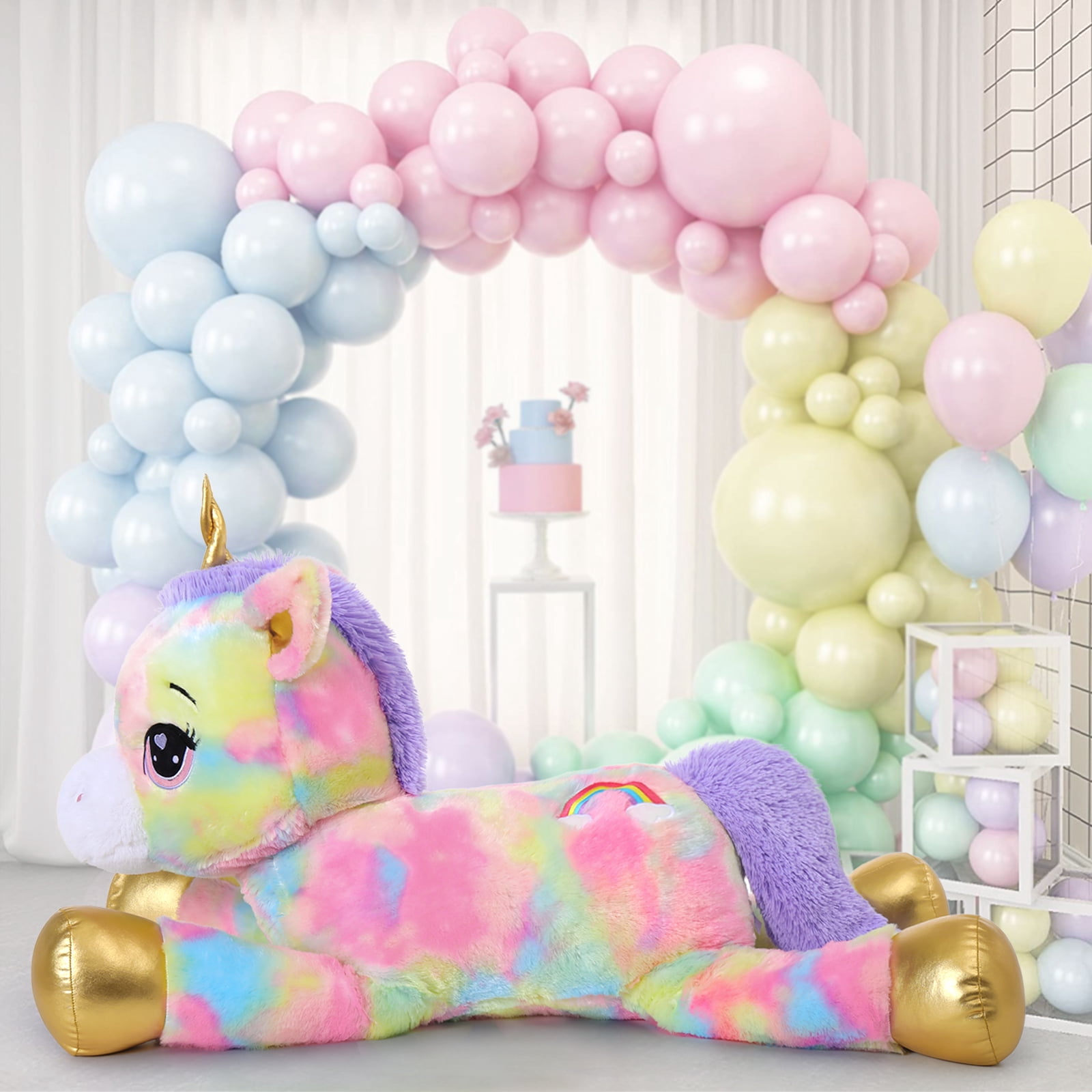 MaoGoLan 43'' Giant Unicorn Stuffed Animal Cute Colorful Unicorn Plush Toy