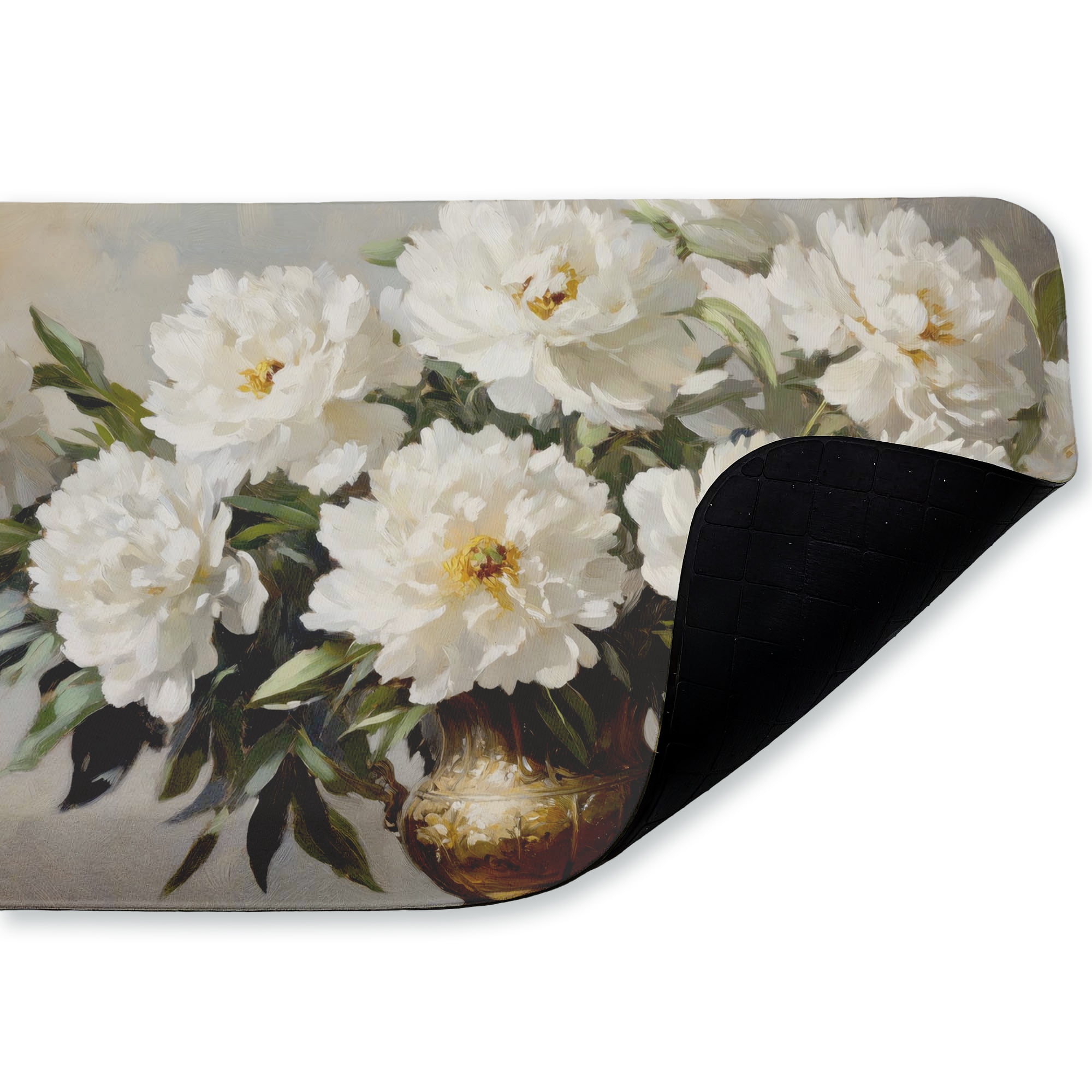 Stupell Industries Golden Vase Floral Bouquet Printed Anti-Fatigue Floor Mat, design by Petals Prints Design