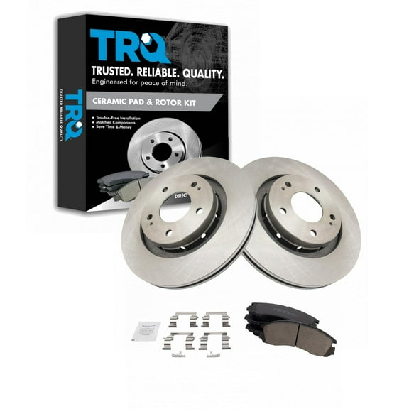 TRQ Brake Pads & Rotors Kit Fits Select 2009 Mitsubishi Lancer 2005-2006 Outlander