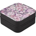 thumbnail image 3 of Purple Elegant Flower Personalized Ladies Jewelry Box, Travel Jewelry Box, Ladies Small Jewelry Box, Ring, Necklace, Earring, Jewelry Storage Women Gifts, 3 of 7