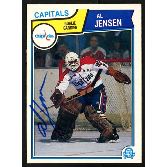 Al Jensen Autographed 1983-84 O-Pee-Chee Rookie Card #373 Washington Capitals SKU #151384
