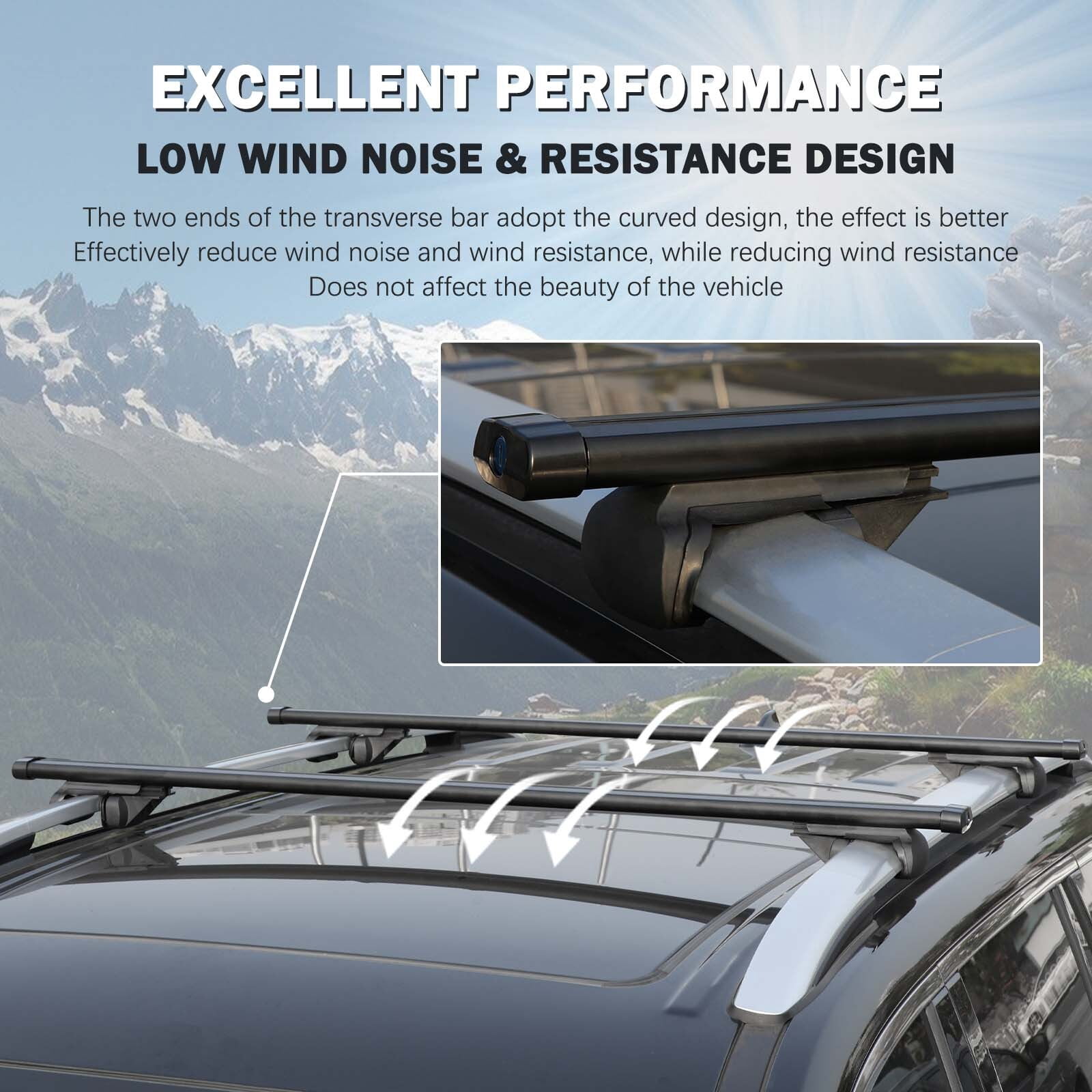 For Subaru Crosstrek XV 53" Roof Rack Cross Bars Luggage Cargo Kayak Carriers