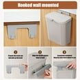 thumbnail image 5 of Luckky Kitchen Compost Bin, Waste Bin with Lid,Plastic Food Waste Bin for Counter Top or Under Sink,Mountable Garbage Can for Car,Cabinet,Office,Bedroom,Bathroom (Gray), 5 of 7
