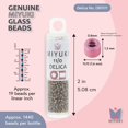 thumbnail image 3 of Miyuki Delica Seed Beads – Size 11/0, DB1011, Dusky Mauve Luster, 7.2 g, Approx. 1440 Pcs, 3 of 7