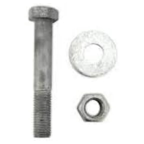 5/8"-11 x 4" Hot Dipped Galvanized Hex Bolt w/Nuts & Washers, Grade A, Partial Thread, Quantity 25 - by DyGTyX,