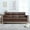 PU Brown, variant on PU Leather 3 Seater Sofa,79.5" Mid Century Modern Upholstered Sofa Couch with 2 Side Storage Pockets,for Living Room,PU Brown