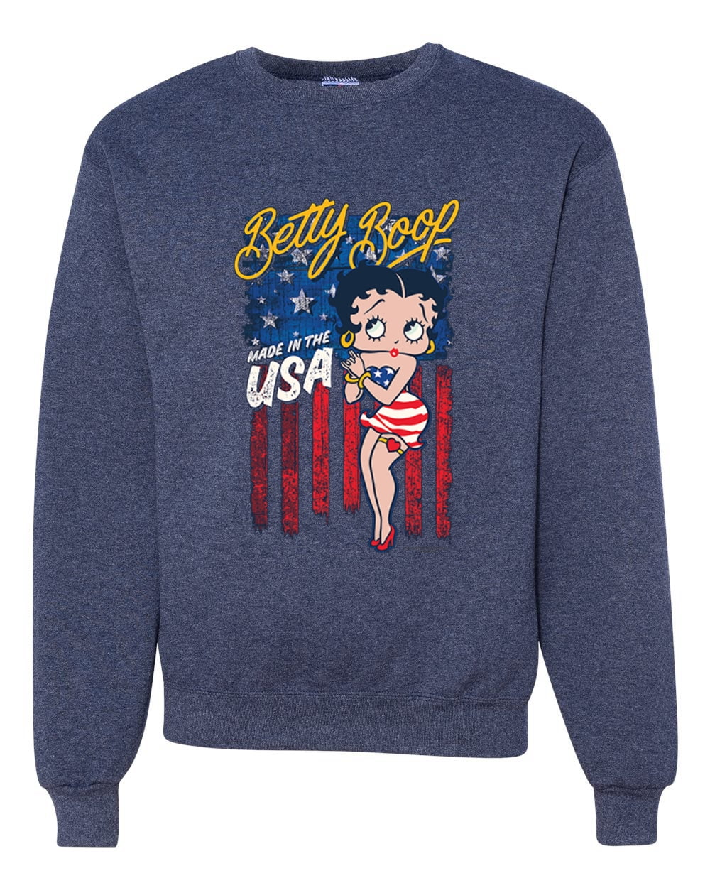 Wild Bobby Betty Boop Made in the USA Betty Boop Unisex Crewneck