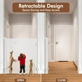 48 Inch Extra Tall Retractable Baby Gates, Extends to 55" Wide, Extra