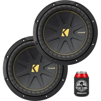 Kicker CVR10 CompVR 10-Inch (250mm) Subwoofer, 4-Ohm DVC Bundle
