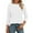 White, variant on ABATAB 3/4 Length Sleeve Tops for Women Comfy Business Work Casual Tunic Shirts Solid Color Crew Neck Summer Fall Pullover(X-Large,White)