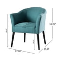 thumbnail image 3 of Hegseth Chaise de Bras en Tissu Sarcelle Foncé, 3 of 9