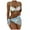Blue, variant on Womens Bikinis Two-Piece Tie-Dye Knotting Push-Up Padded Bra Bikini Swimwear Beachwear