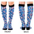thumbnail image 4 of FORMRS Womens Knee High Socks Casual Long Thick Travel Daily Wear, 2 Pairs, Blue Daisy, 4 of 6