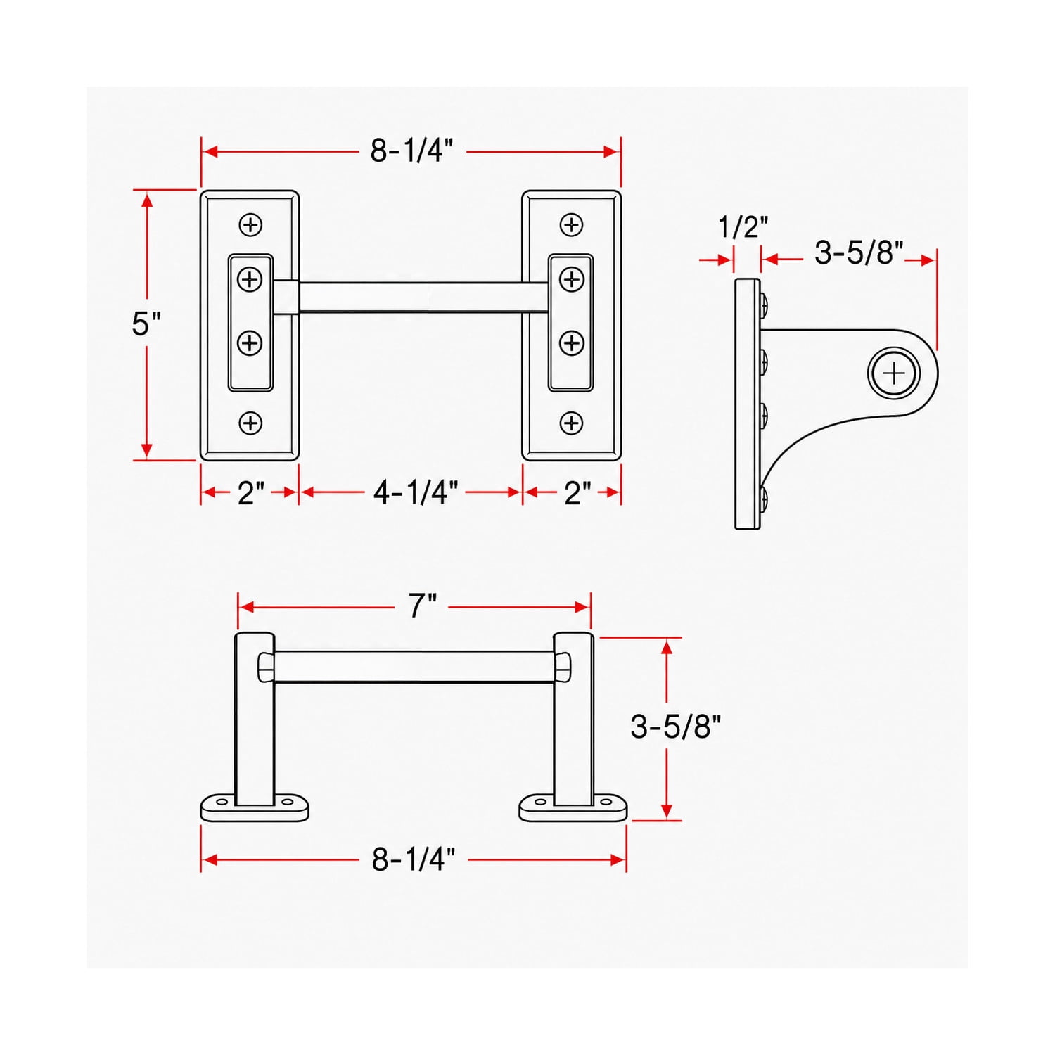White Wood Dalton Toilet Paper Holder, Bathroom Wall Mount, Fits Mega Rolls