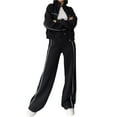 thumbnail image 1 of Conjunto Deportivo de Dos Piezas para Mujer, Ideal para Otoño Incluye Sudadera de Larga con Cremallera y Pantalón Negro XL, 1 of 9