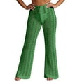 thumbnail image 1 of Pantalones club de punto sexy con aberturas para mujer - Prenda de croché de cintura alta para la playa/fiestas, S-L, 1 of 5