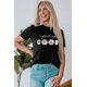 thumbnail image 3 of ABPHQTO Camiseta negra con gráfico de manga corta con estampado de margaritas Feeling Good para mujer, 3 of 5