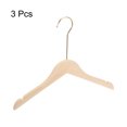 thumbnail image 3 of 3uds Perchas de Madera Unique Bargains Traje 350mm Longitud Redondo Cabeza U-Muescas 15cm 360° Gancho, 3 of 7