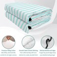 thumbnail image 4 of Quilts Full Size, Thin Aqua Striped Soft Comforter Bedding Set for Bed, Farmhouse Modern Stripes Lightweight Quilted Bedspread with Pillow Cover(2 Pieces) for All Season, 78x90 Inch, 4 of 9