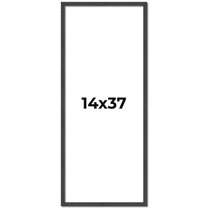 14x37 Rustic Brown Real Wood Picture Frame Width 0.75 inches | Interior Frame Depth 0.5 inches |