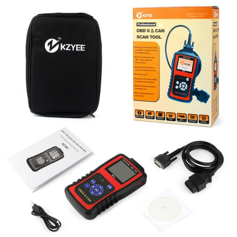 KZYEE KC501 OBD2 Scanner for ABS SRS Engine Code Reader Automotive  Diagnostic Scan Tool Full OBDII Functions OBDII EOBD CAN Scanner Live Data  DTC