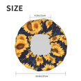 thumbnail image 4 of KLL Navy Blue Plaid Sunflower Pattern Shower Cap & Bath Cap for Women,Reversible Oversized Waterproof Shower Caps for all Hair Lengths,Elastic Reusable Bathing Hair Cap, 4 of 6
