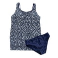 thumbnail image 3 of PENGXIANG Womens Tummy Control Swimdress Tankini Set Ruched Swimsuit with Boyshort, 3 of 5