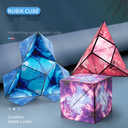 Lex 3D Magne Tic Magic Cube 72 Shapes Shifting Box Gift Puzzle Toys Purple Over 3 Years Old
