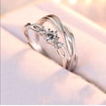 thumbnail image 2 of anillo de compromiso de pareja ajustable para su amor y para ella lindo y cómodo plata Sincero Electrónica, 2 of 5