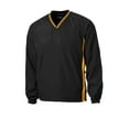 thumbnail image 5 of Sport-Tek Tipped V Neck Raglan Wind Shirt-2XL (Black/ Gold), 5 of 6