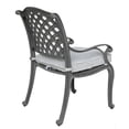 thumbnail image 4 of GatherCraft Ventura Cast Aluminum Dining Arm Chair with Cushion Heritage Grey/Golden Gauze, 4 of 5