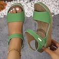 thumbnail image 3 of Rokment Womens Wedges Dressy Sandals 2026 Summer Trendy Casual Ladies Leather Open Toe Platform Arch Support Orthopedic High Heels Walking Dress Sandals Beach Green Size 7, 3 of 6